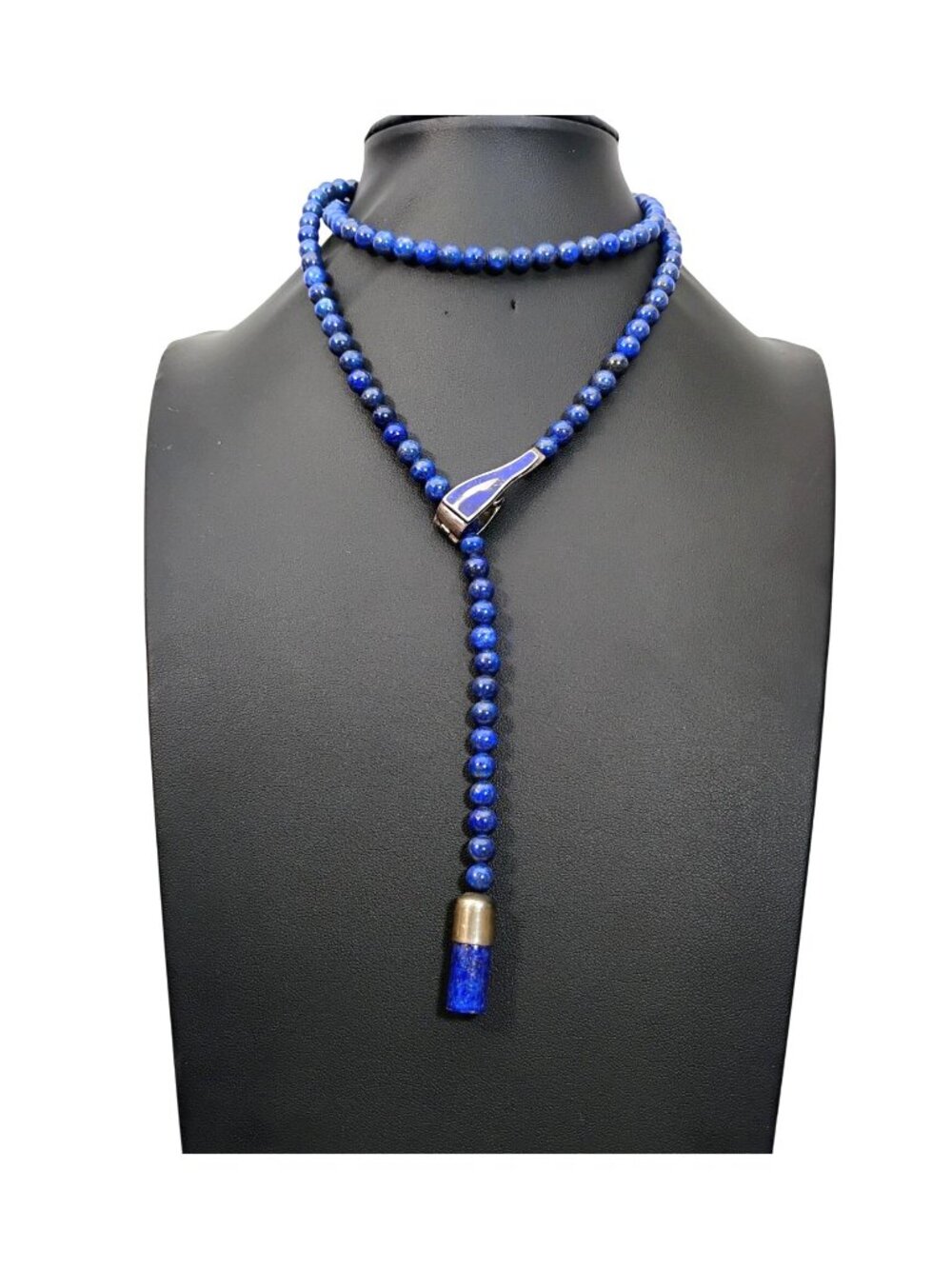 Jay King DTR Lapis Lazuli Lariat Necklace Adjustable Sterling Silver Clasp